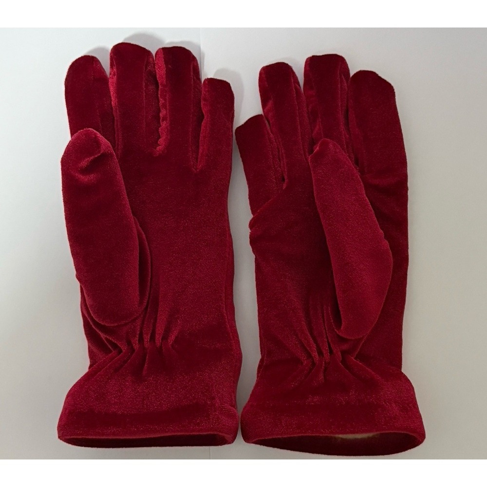 Cejon Thinsulate Women's Vintage Red Velvet Gloves SMALL-MEDIUM ONE SIZE